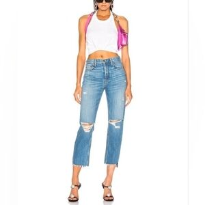 28 - GRLFRND | Helena High-Rise Straight Crop Jean in Last Song